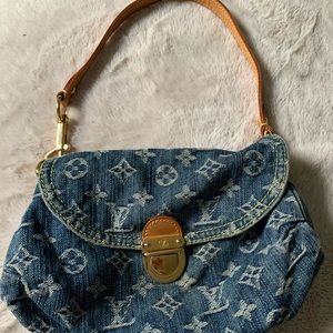 Louis Vuitton Monogram Denim Mini Pleaty Bag